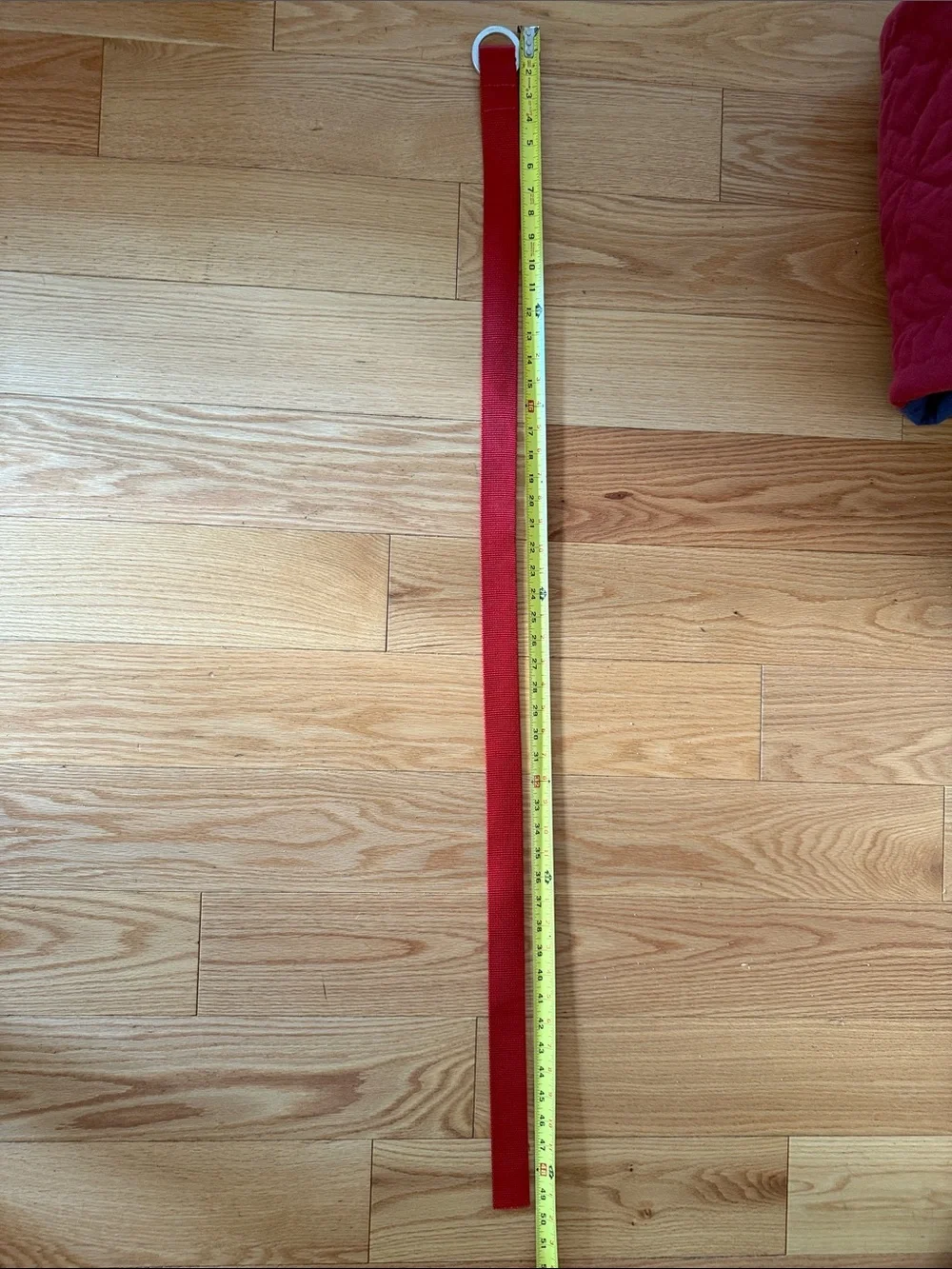 Topo Designs Red Webbing Belt with Silver Double Ring